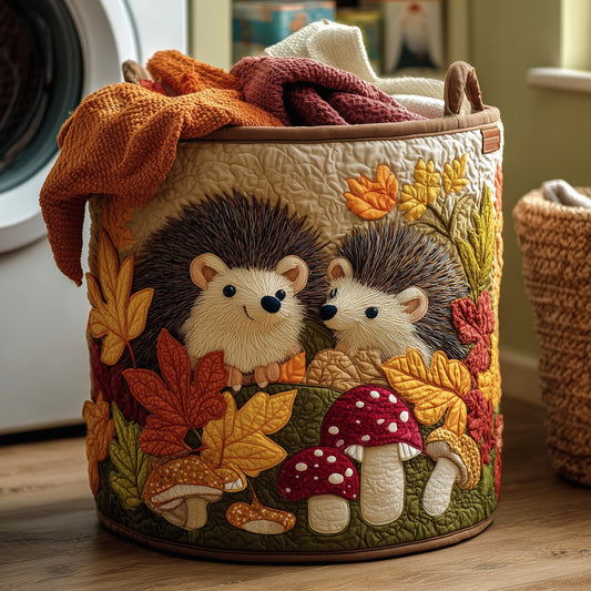 Hedgehog Heaven Quilted Laundry Basket GFTOHD9986