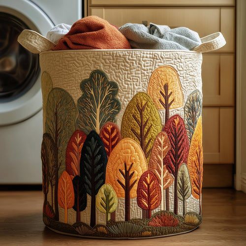 Autumn Forest Quilted Laundry Basket GFTOHD9989