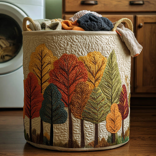 Autumn Forest Quilted Laundry Basket GFTOHD9990