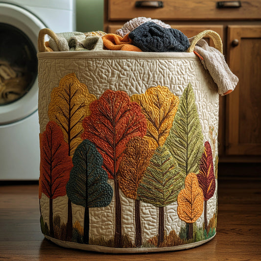 Autumn Forest Quilted Laundry Basket GFTOHD9990