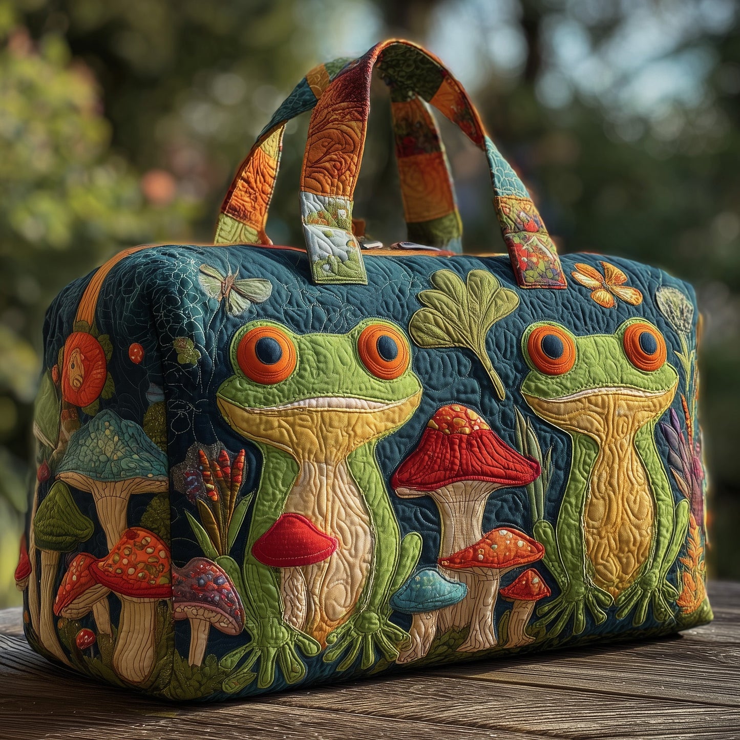 Froggy Heaven Quilted Duffle Bag GFTOHD9995