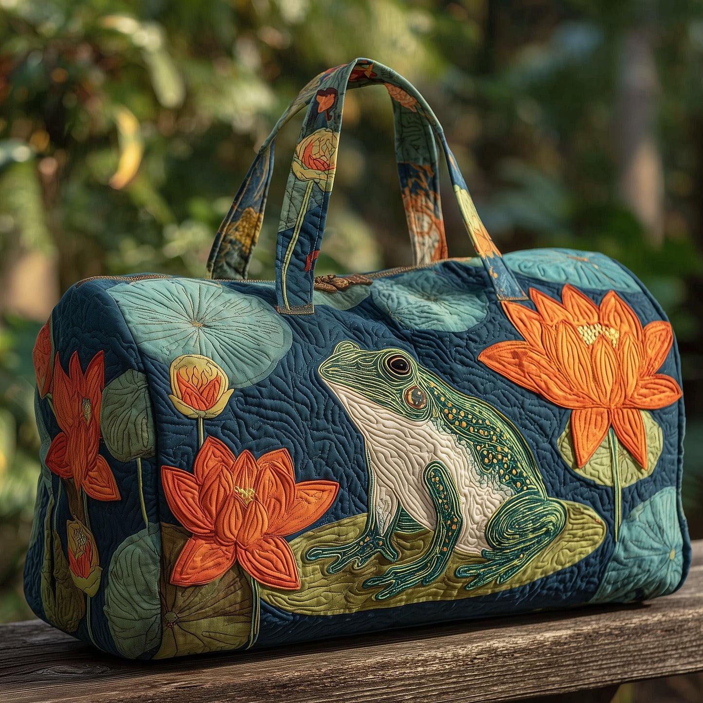 Froggy Heaven Quilted Duffle Bag GFTOHD9997