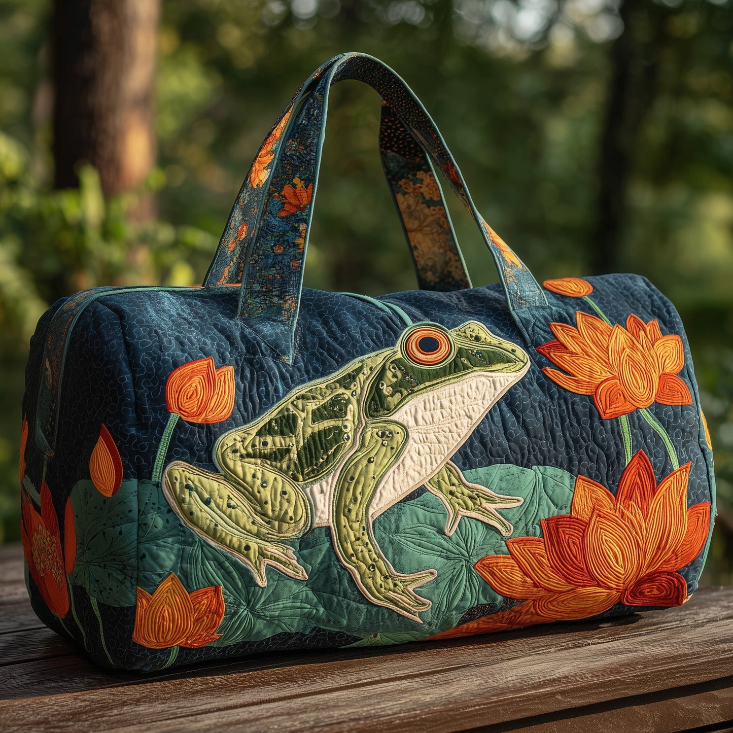 Froggy Heaven Quilted Duffle Bag GFTOHD9998