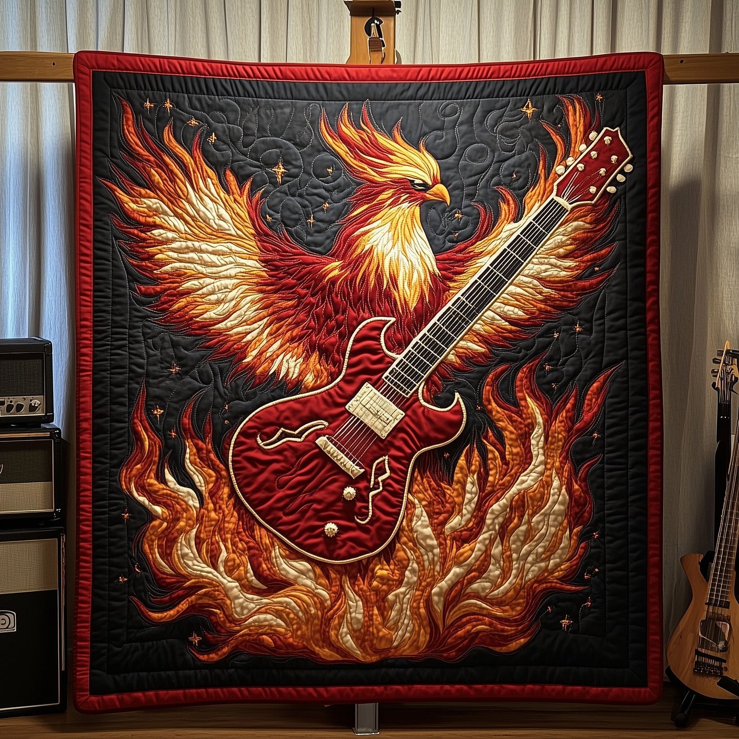 Phoenix Guitar Quilted Blanket GFTOHL04