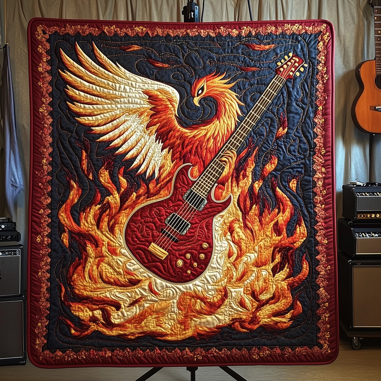 Phoenix Guitar Quilted Blanket GFTOHL06