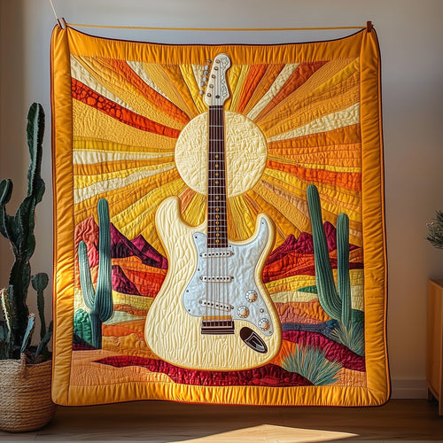 Desert Guitar Quilted Blanket GFTOHL07