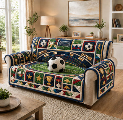 Golden Goal Stadium Quilted Sofa Cover GFTOHNL1029