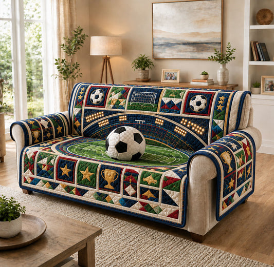 Golden Goal Stadium Quilted Sofa Cover GFTOHNL1029