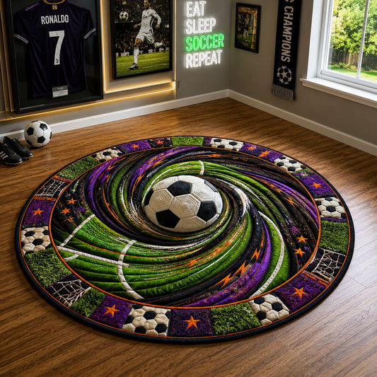 Soccer Vortex Champion Quilted Round Mat GFTOHNL1037