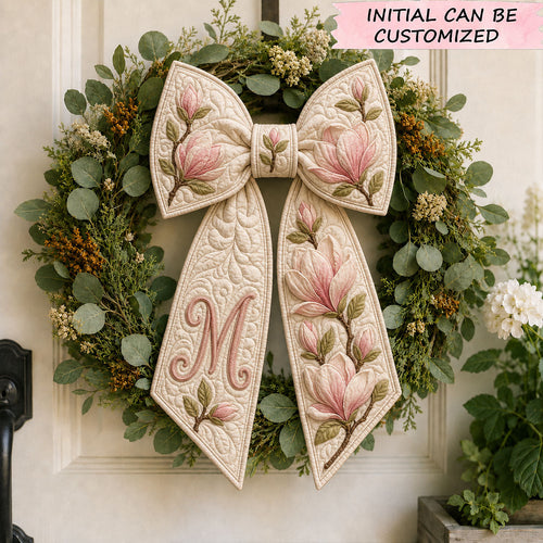 Vintage Pink Magnolia Quilted Wreath Sash QTCUZ GFTOHNL1086