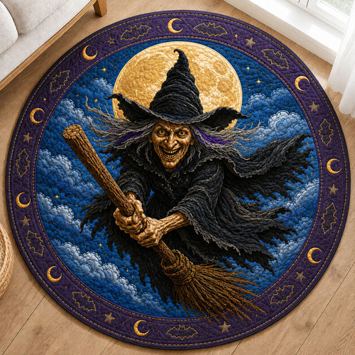 Flying Witch Full Moon Quilted Round Mat GFTOHNL1220