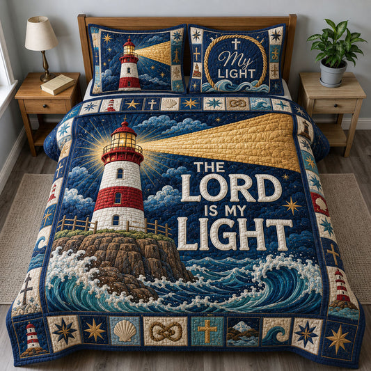 Lords Guiding Light 3-Piece Quilted Bedding Set GFTOHNL1267