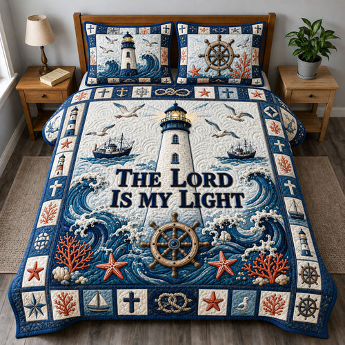 Mariners Lord Light 3-Piece Quilted Bedding Set GFTOHNL1270