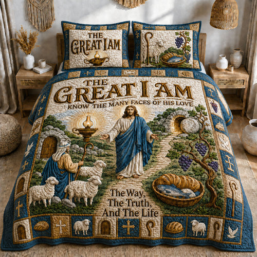 The Way The Truth And The Life 3-Piece Quilted Bedding Set GFTOHNL1327