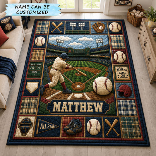 Personalized Baseball Grand Slam Area Rug GFTOHNL1172 C3