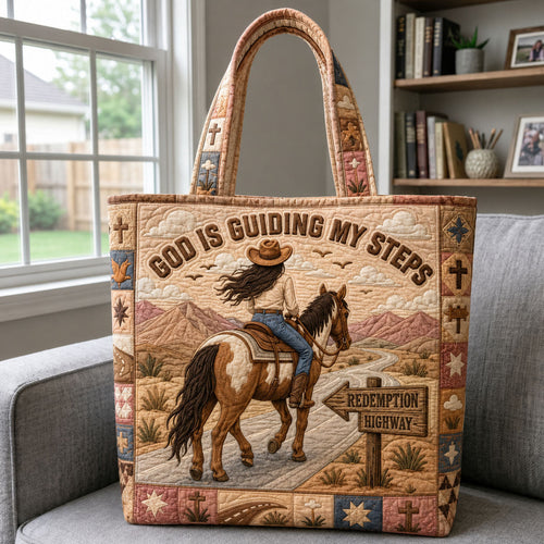 God Is Guiding My Steps Quilted Tote Bag GFTOHNL1490