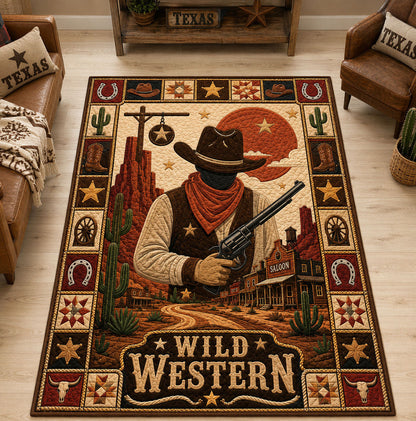 Faceless Western Cowboy Area Rug GFTOHNL1552