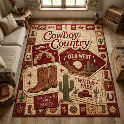 Cowboy Country Patchwork Area Rug GFTOHNL1555