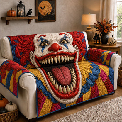 Scary Clown Face Quilted Sofa Cover GFTOHNL1636