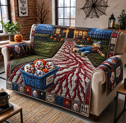 Haunted Clown Yard Quilted Sofa Cover GFTOHNL1639