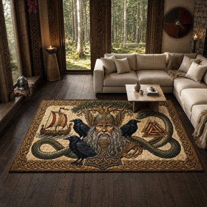 Odin Lord Of Ravens Area Rug GFTOHNL1728