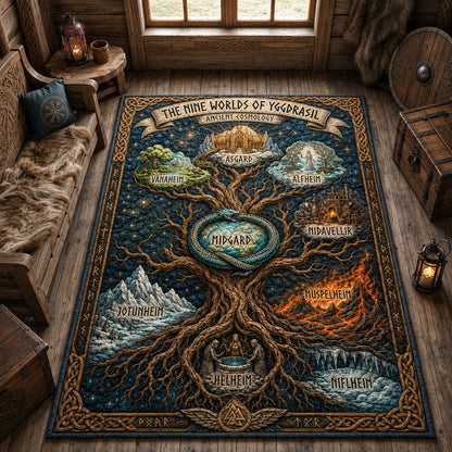 Nine Worlds Of Yggdrasil Area Rug GFTOHNL1729