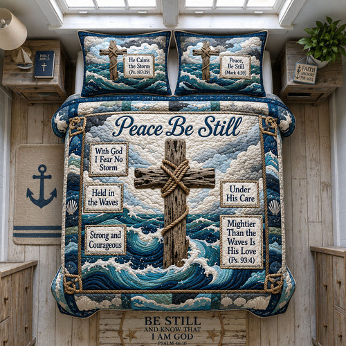 Peace Be Still 3-Piece Quilted Bedding Set GFTOHNL1750
