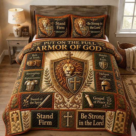 Lion Of Judah Armor 3-Piece Quilted Bedding Set GFTOHNL1761