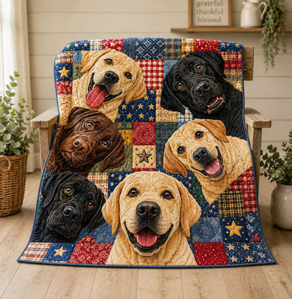 Loyal Lab Family Quilted Blanket GFTOHNL1861