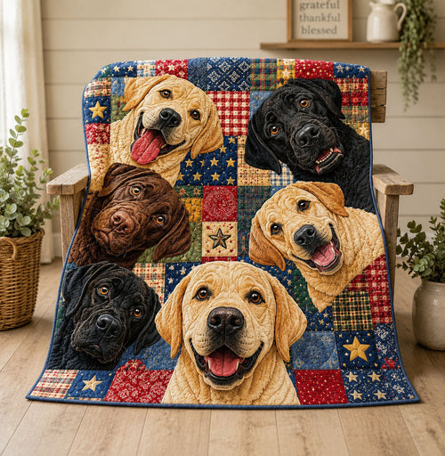 Loyal Lab Family Quilted Blanket GFTOHNL1861