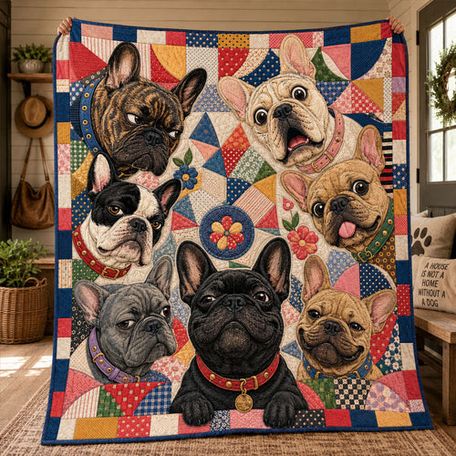Frenchie Personality Parade Quilted Blanket GFTOHNL1862