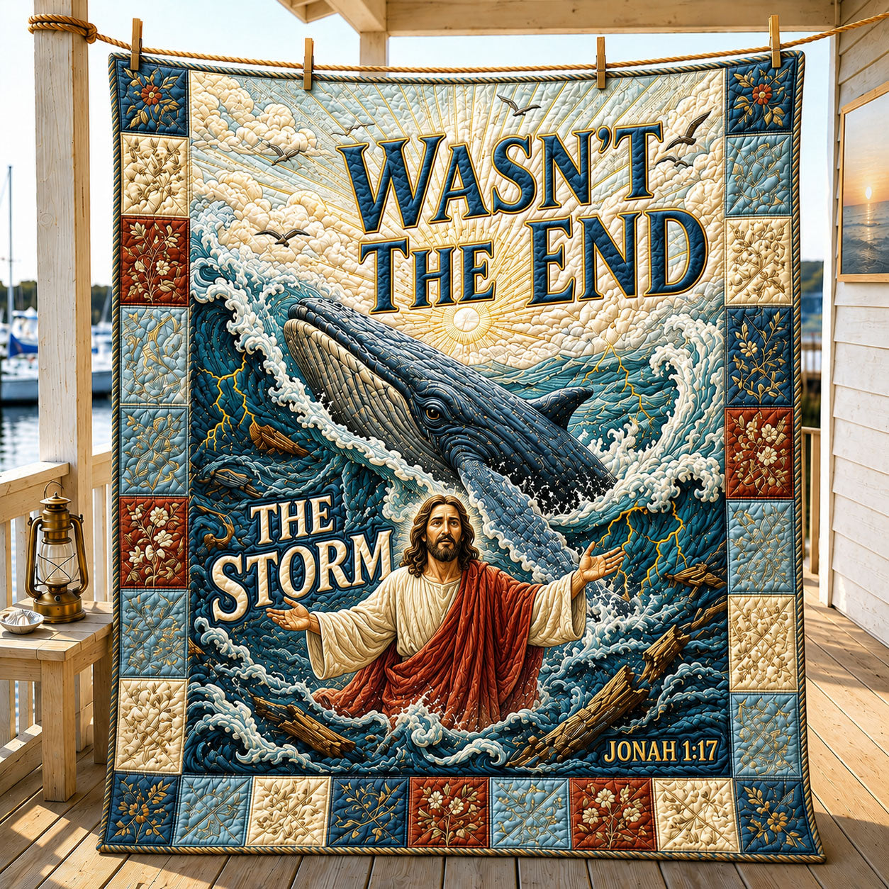 The Storm Was Not The End Quilted Blanket GFTOHNL1934