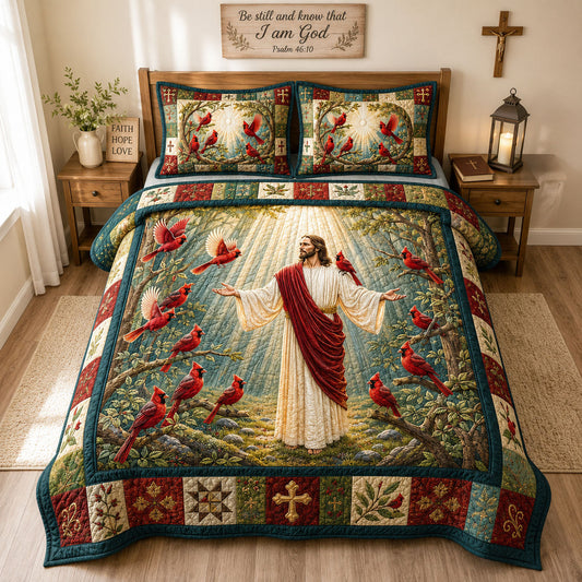 Surrounded By His Grace 3-Piece Quilted Bedding Set GFTOHNL1937