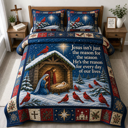 Reason For Every Day 3-Piece Quilted Bedding Set GFTOHNL1939