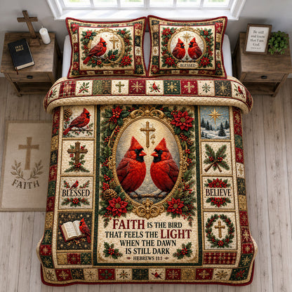 Faith Sees The Light 3-Piece Quilted Bedding Set GFTOHNL1940