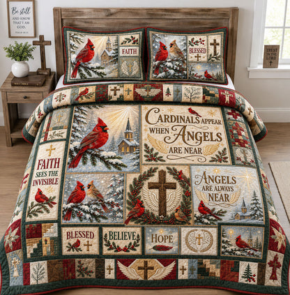 Angels Are Always Near 3-Piece Quilted Bedding Set GFTOHNL1941