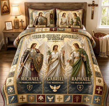 Great Angels In Heaven 3-Piece Quilted Bedding Set GFTOHNL1970