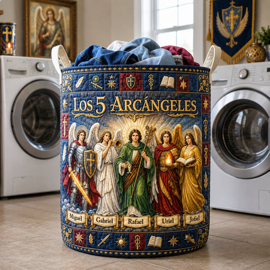 The Five Archangels Quilted Laundry Basket GFTOHNL2016