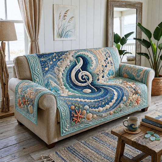 Sea Symphony Quilted Sofa Cover GFTOHNL2059