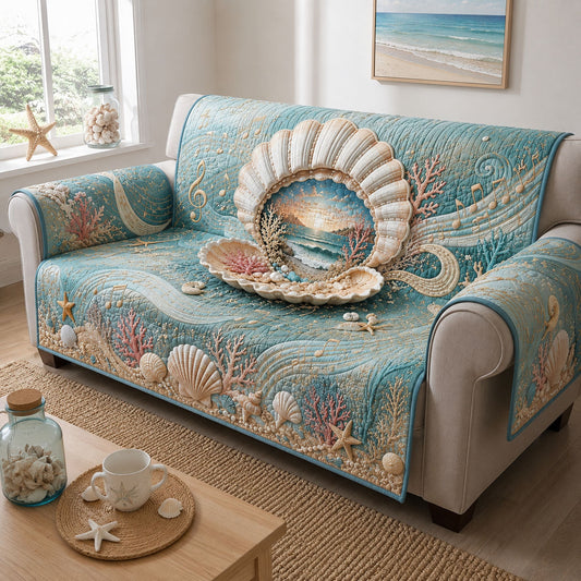 Coastal Rhythm Quilted Sofa Cover GFTOHNL2061