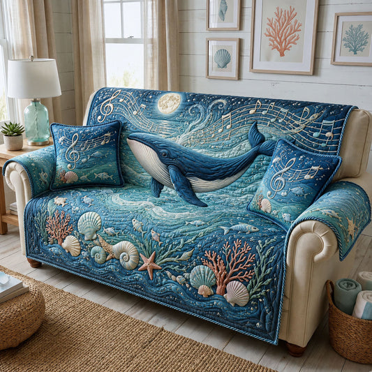 Dolphin Melody Music Quilted Sofa Cover GFTOHNL2062