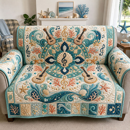 Sea Breeze Beats Quilted Sofa Cover GFTOHNL2063