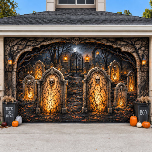 Graveyard Glow Garage Door Banner GFTOHNL2065