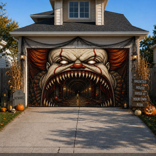 Nightmare Clown Garage Door Banner GFTOHNL2071