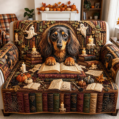 Haunted Library Hound Quilted Sofa Cover GFTOHNL2102