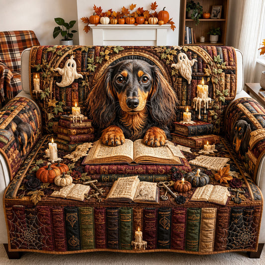 Haunted Library Hound Quilted Sofa Cover GFTOHNL2102