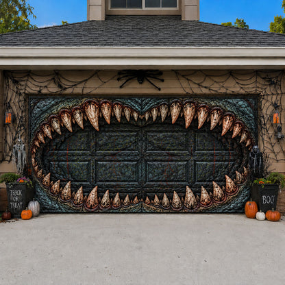 Monster Mouth Entrance Garage Door Banner GFTOHNL2108