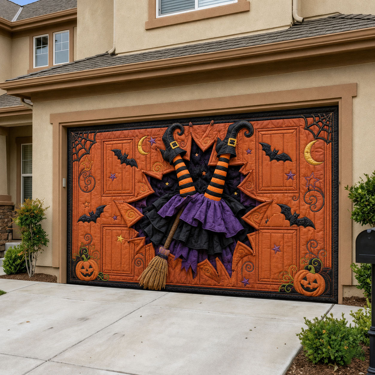 Witch Crash Landing Garage Door Banner GFTOHNL2110