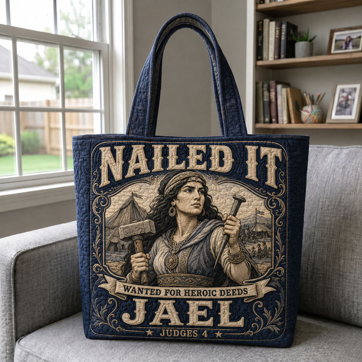 Jael Courage Judges 4 Quilted Tote Bag GFTOHNL2142
