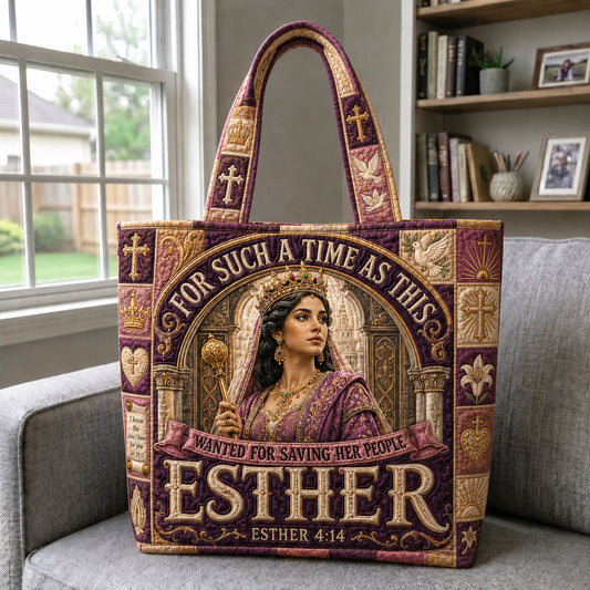 Esther Purpose 4:14 Quilted Tote Bag GFTOHNL2143